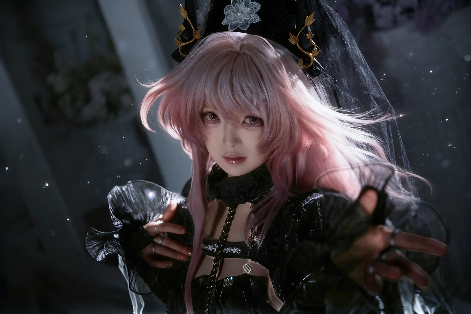 明日方舟, 特蕾西娅cos, cosplay摄影, 暗黑哥特, 魔王追悼 - 第1张