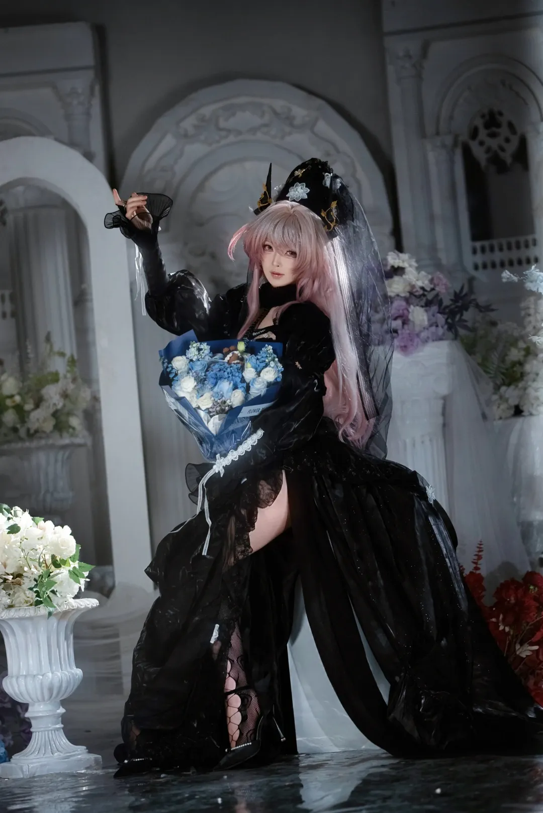 明日方舟, 特蕾西娅cos, cosplay摄影, 暗黑哥特, 魔王追悼 - 第4张