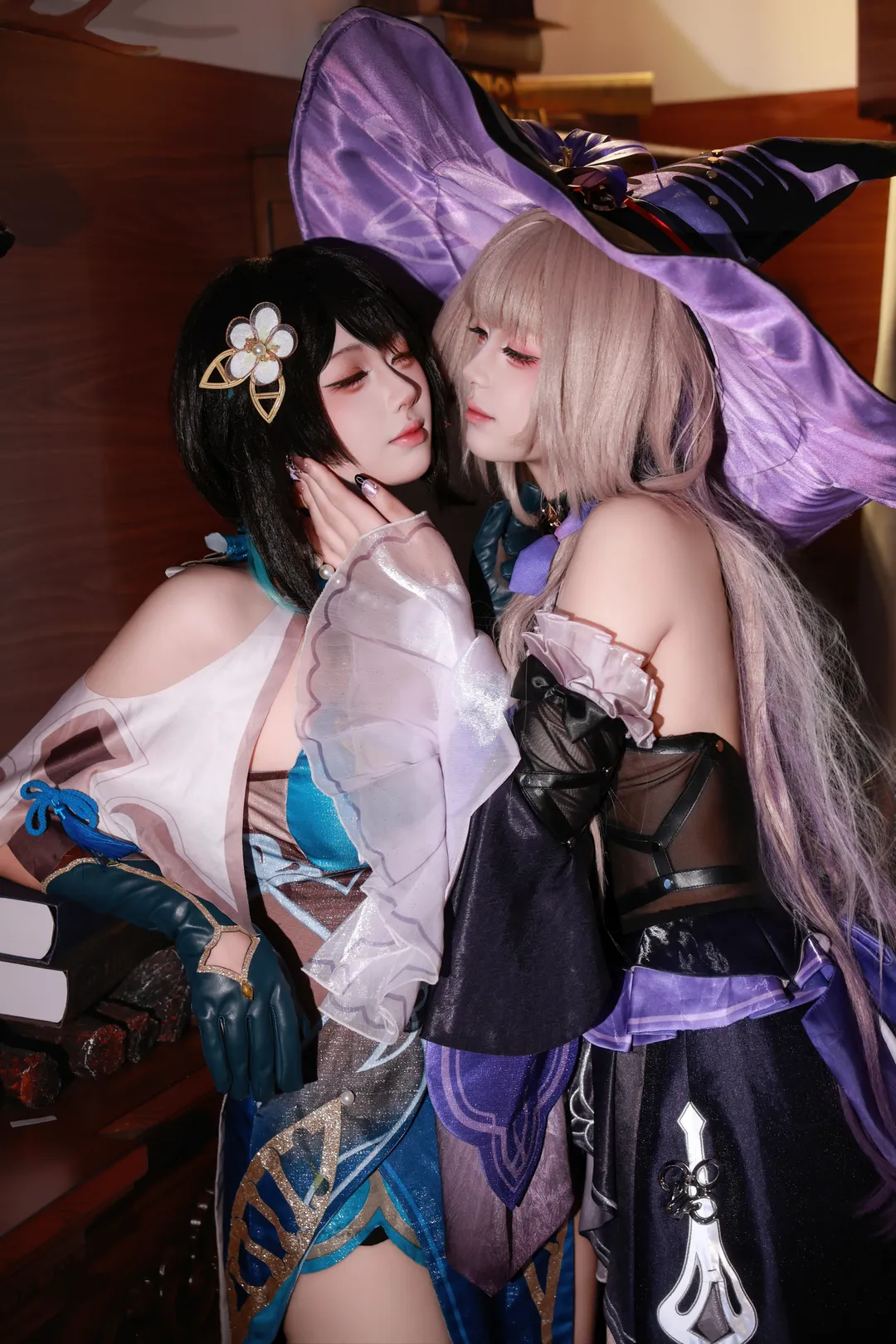 Anime-style photography, Honkai: Star Rail, Ruan Mei cosplay, Herta cosplay, Duo cosplay - Image 1