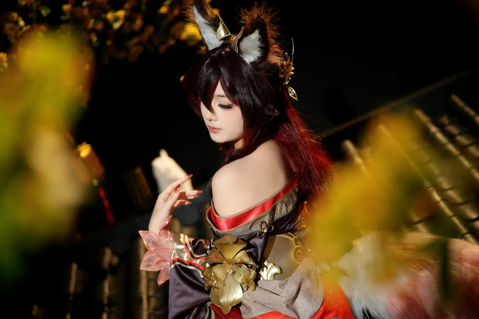 Fugue Cosplay, Anime-style photography, Honkai: Star Rail, Honkai: Star Rail cosplay, Fox spirit costume - Image 4
