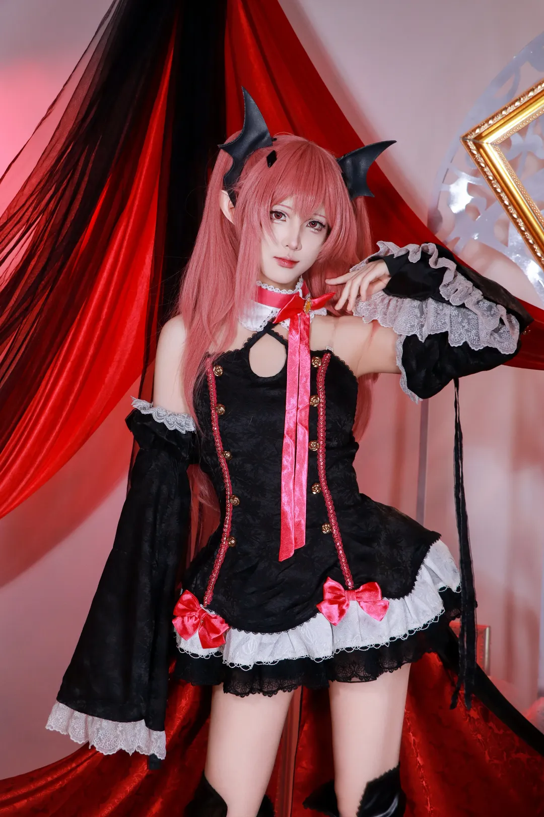 cosplay分享, 暗黑哥特, 克鲁鲁cos, 终结的炽天使, 吸血鬼女王