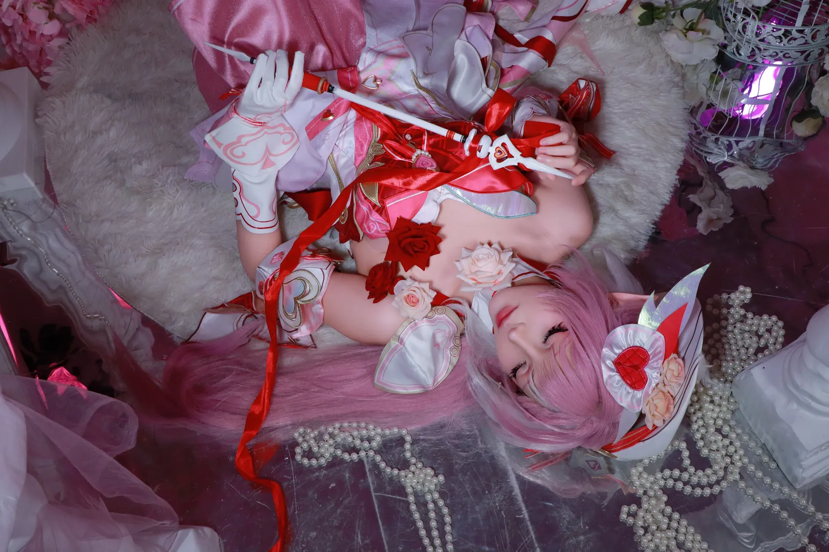 爱莉希雅cos, 崩坏三, 爱愿妖精, cosplay摄影, 粉色妖精 - 第2张