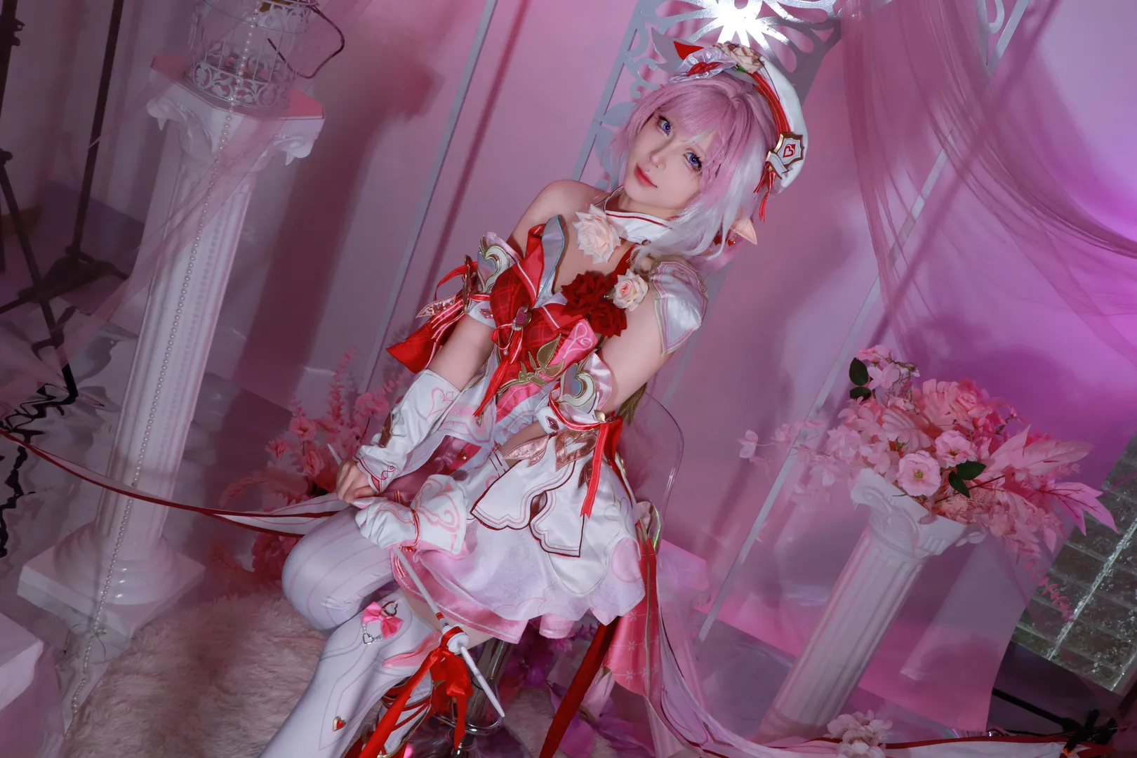 爱莉希雅cos, 崩坏三, 爱愿妖精, cosplay摄影, 粉色妖精 - 第3张