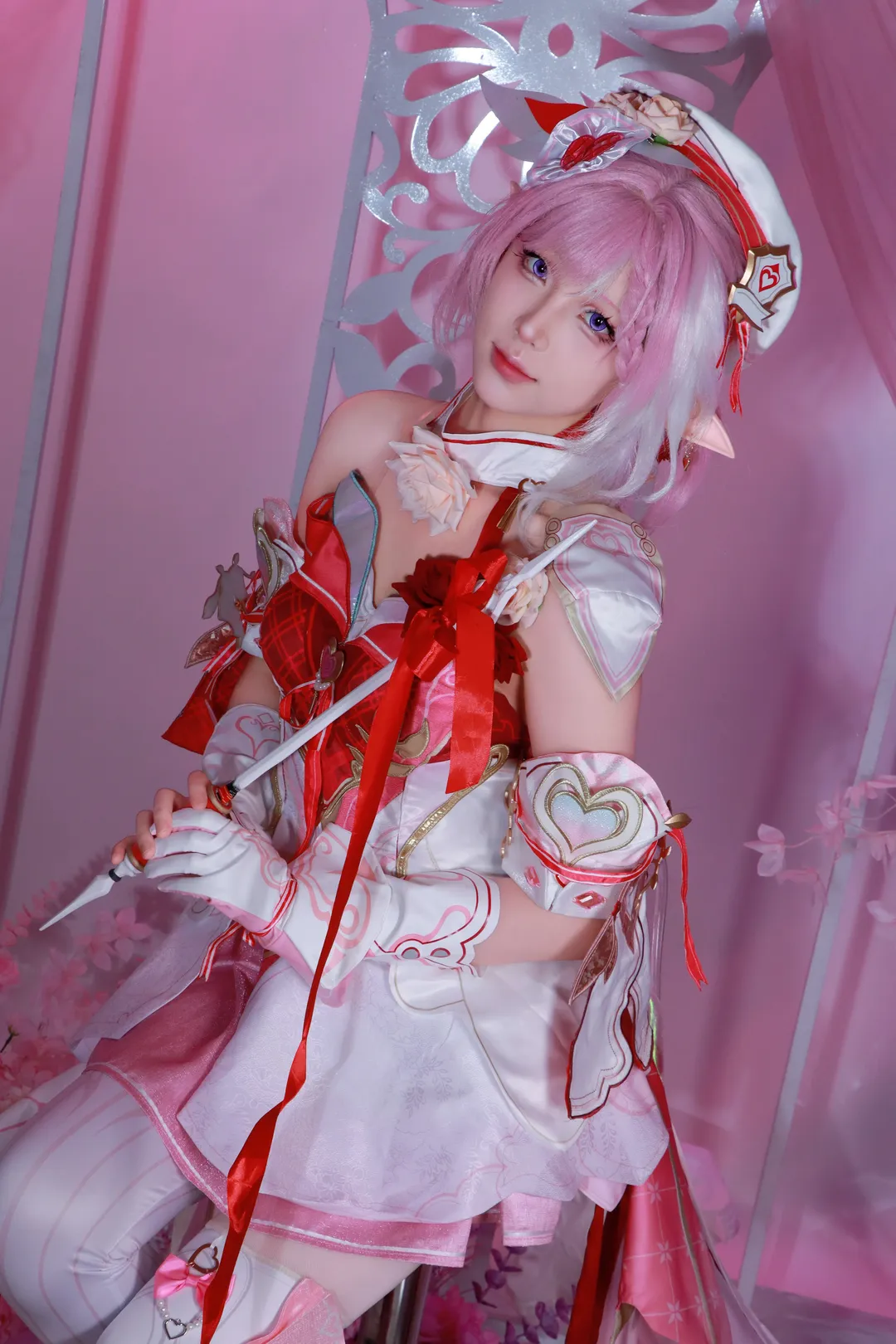 爱莉希雅cos, 崩坏三, 爱愿妖精, cosplay摄影, 粉色妖精 - 第5张