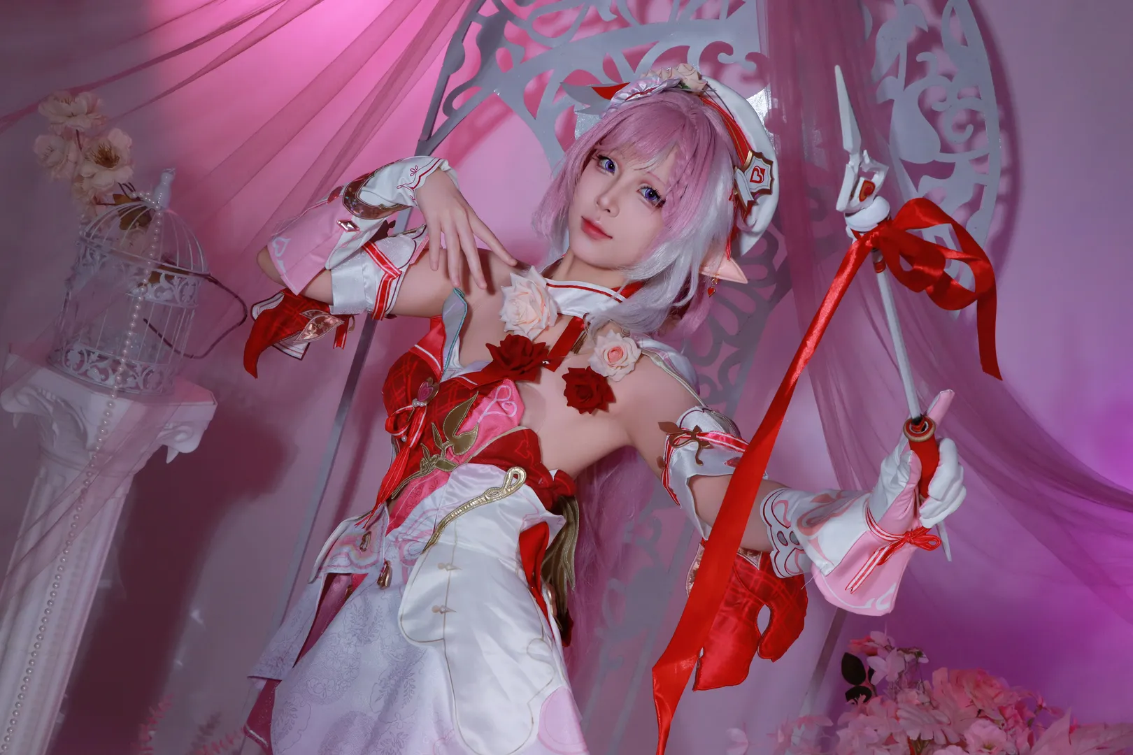 Elysia Cosplay, Honkai Impact 3rd, Love Wish Fairy, Cosplay photography, Pink Fairy