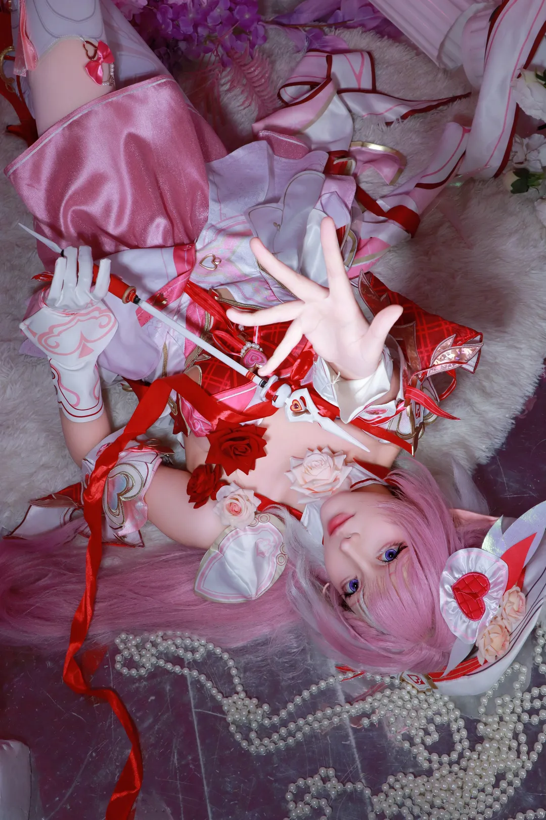 爱莉希雅cos, 崩坏3, 爱愿妖精, cosplay摄影, 粉发精灵 - 第1张