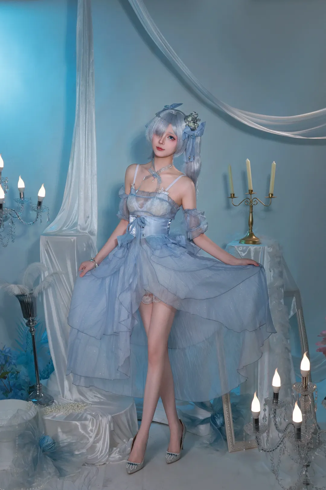 Aesthetic Portrait, Goddess of Victory: Nikke, Cinderella cosplay, Ice and snow style, GODDESS OF VICTORY: NIKKE