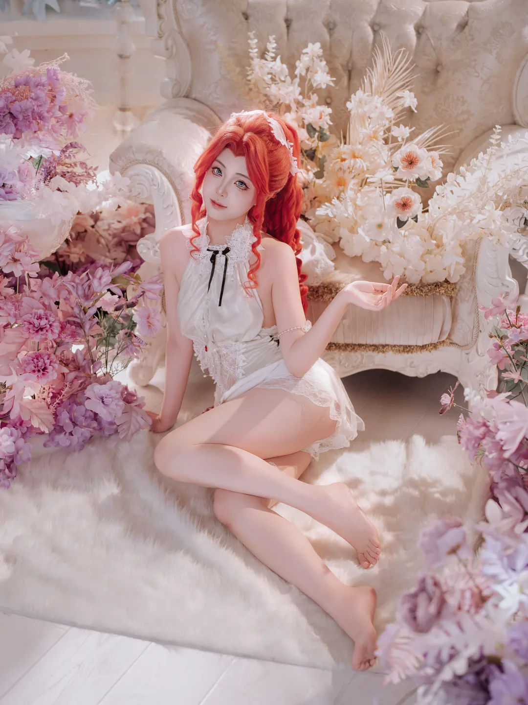 永劫无间, 席拉cos, 红发角色, 梦幻布景, cosplay摄影