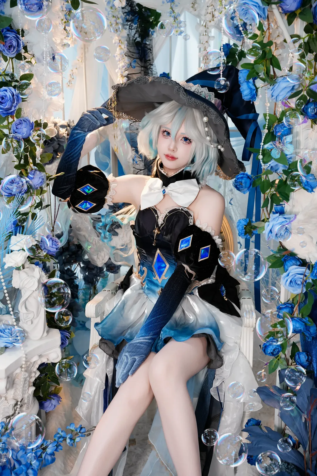 原神, コスプレ, フリーナ コスプレ, 青系, 深海からの手紙