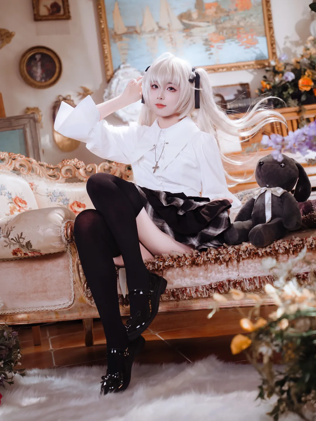 cosplay, 春日野穹cos, 双马尾, 复古洋房摄影, 二次元私影 - 第1张
