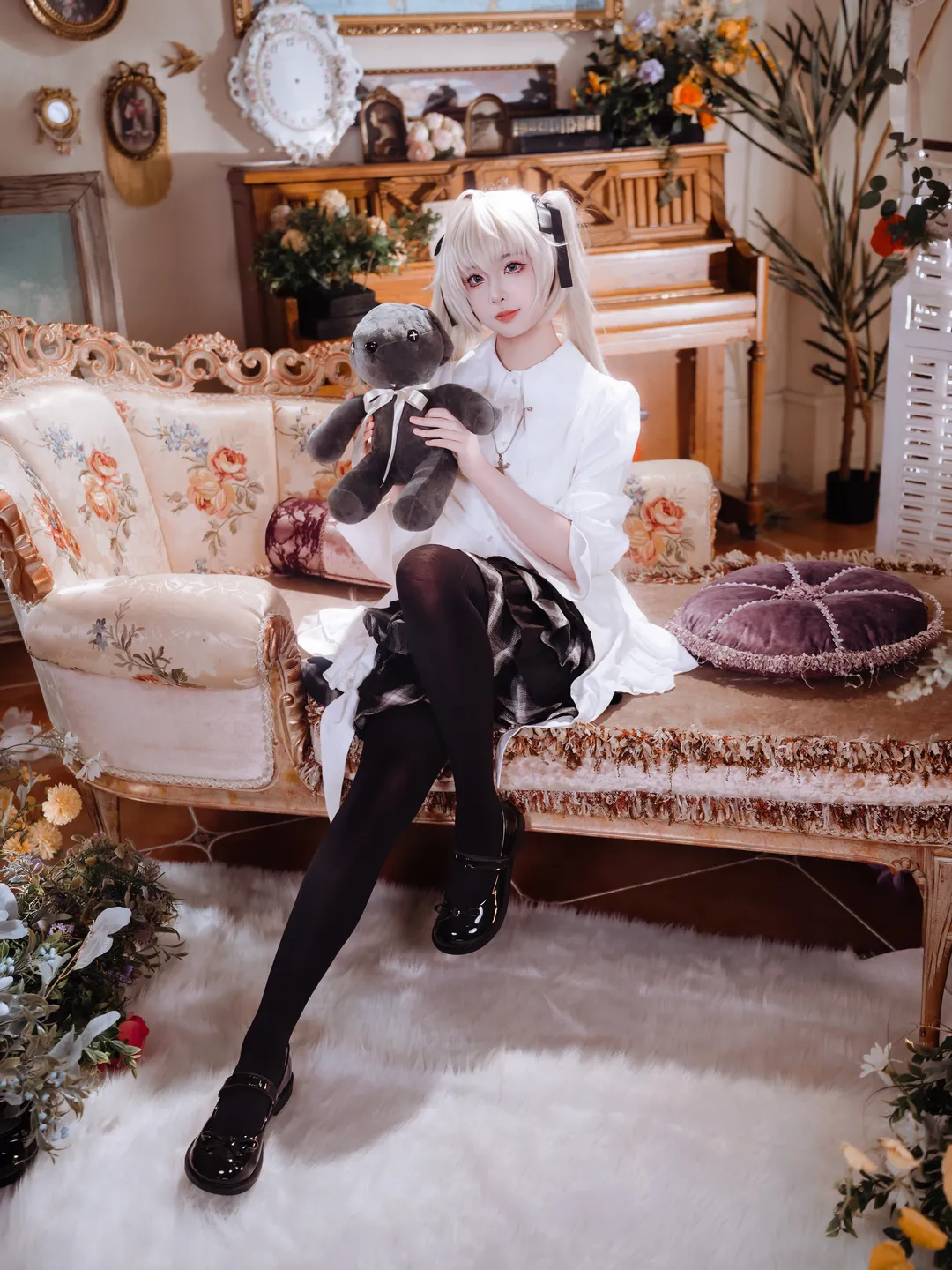 cosplay, 春日野穹cos, 双马尾, 复古洋房摄影, 二次元私影 - 第4张