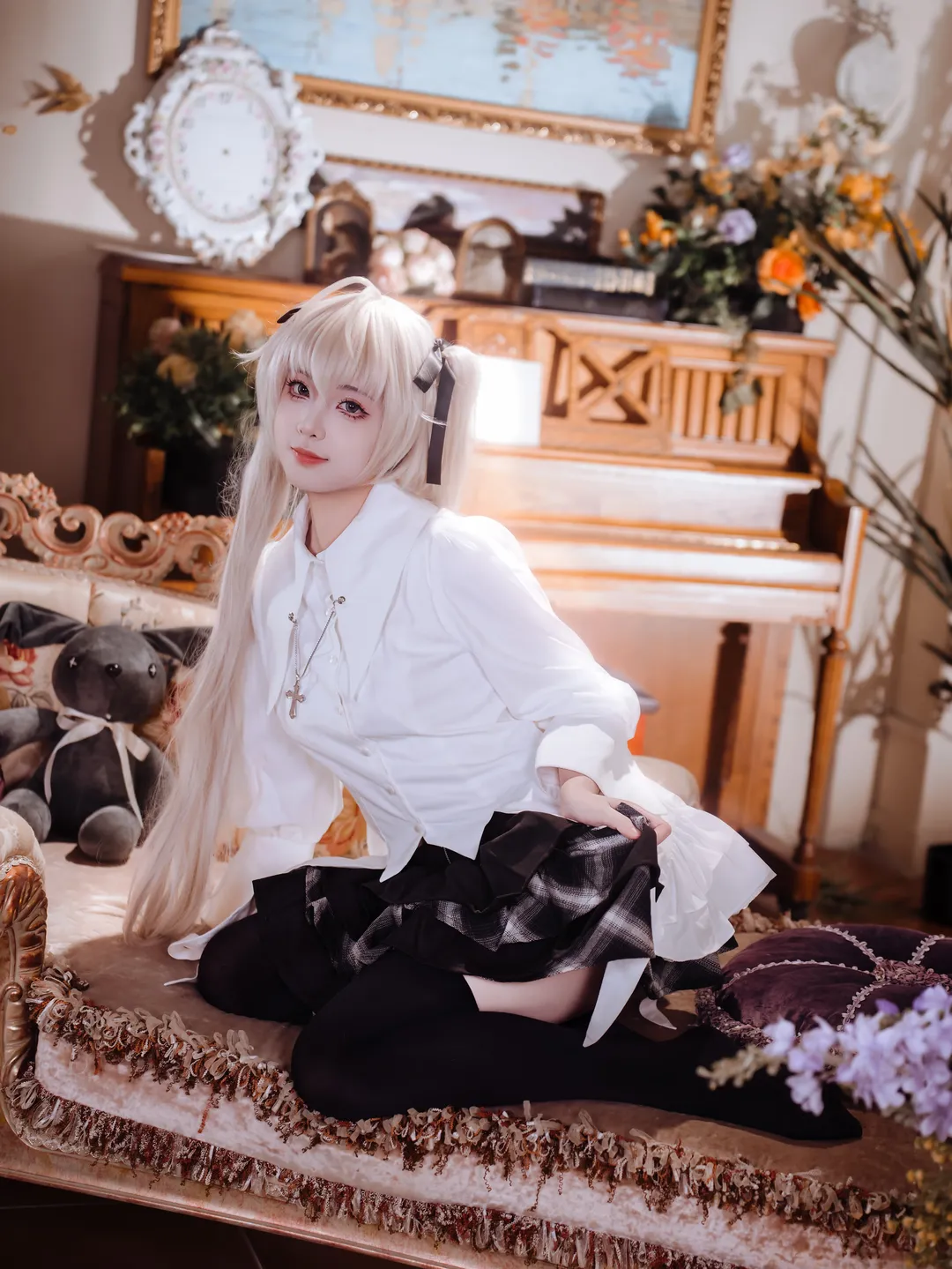 cosplay, 春日野穹cos, 双马尾, 复古洋房摄影, 二次元私影 - 第5张
