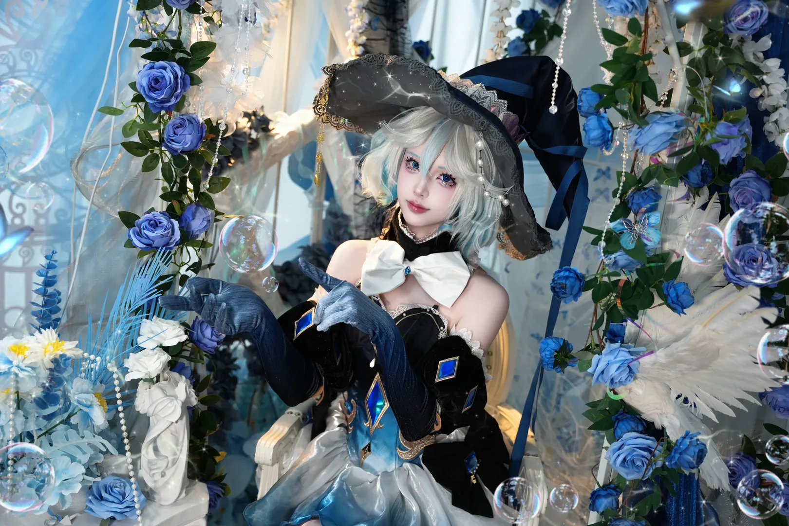 原神, フリーナ コスプレ, フォンテーヌ, 水神コスプレ, コスプレ撮影 - 4枚目