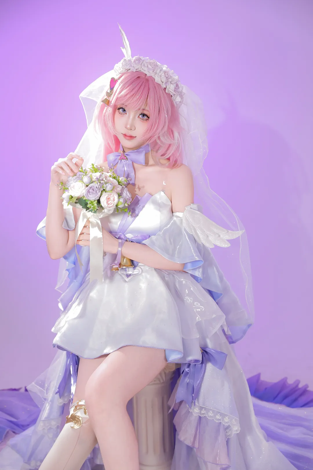 Elysia Cosplay, Honkai Impact 3rd, Ode Among Flowers, Aesthetic Portrait, Roleplay