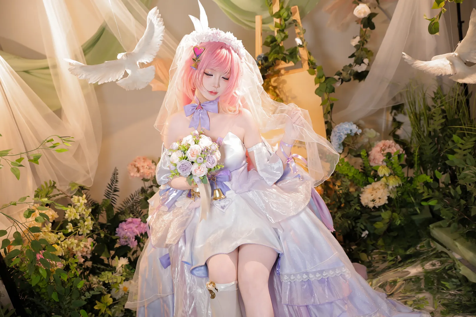 爱莉希雅cos, 崩坏3, 花间颂歌, 唯美写真, 角色扮演 - 第2张