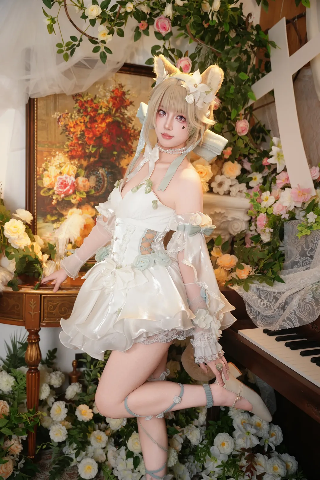 Cosplay, 原神, 琳妮特cos, 貓耳少女, 花園攝影