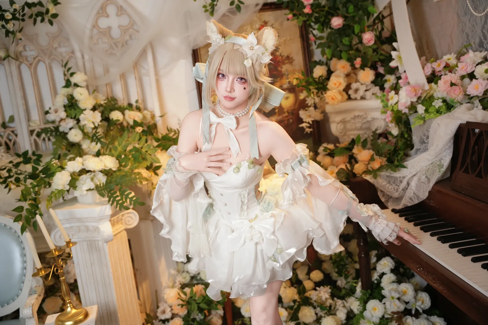 Cosplay, 原神, 琳妮特cos, 猫耳少女, 花园摄影 - 第3张