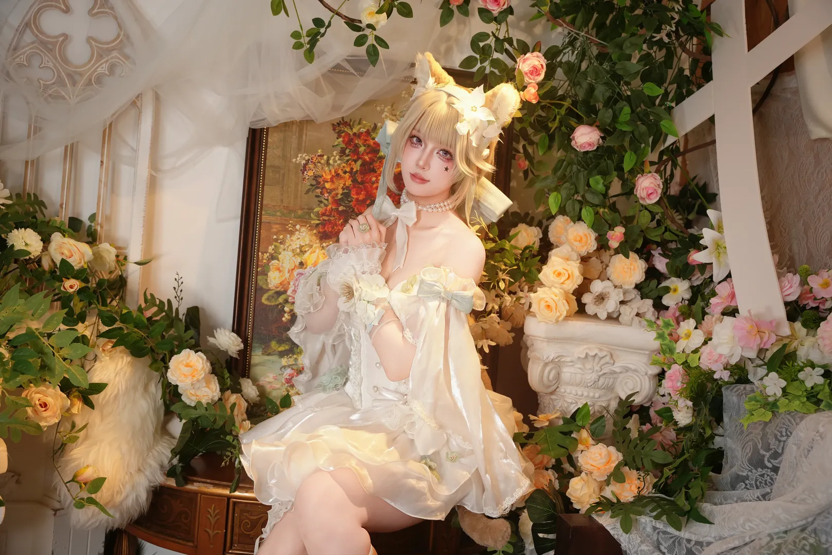 Cosplay, 原神, 琳妮特cos, 猫耳少女, 花园摄影 - 第4张