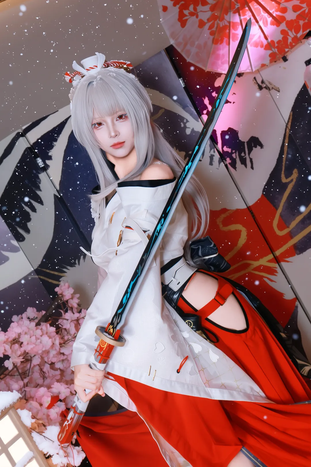 鸣潮, 雪景, 绯雪cos, 视觉艺术, 武士风格 - 第2张