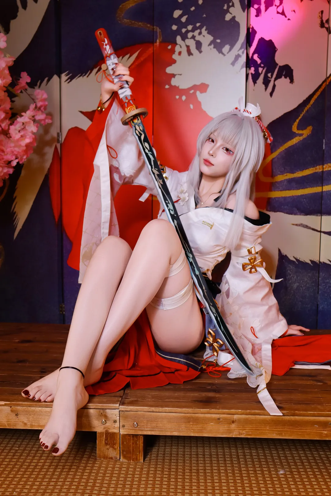 鸣潮, cosplay, 和风, 绯雪cos, 雪景棚拍