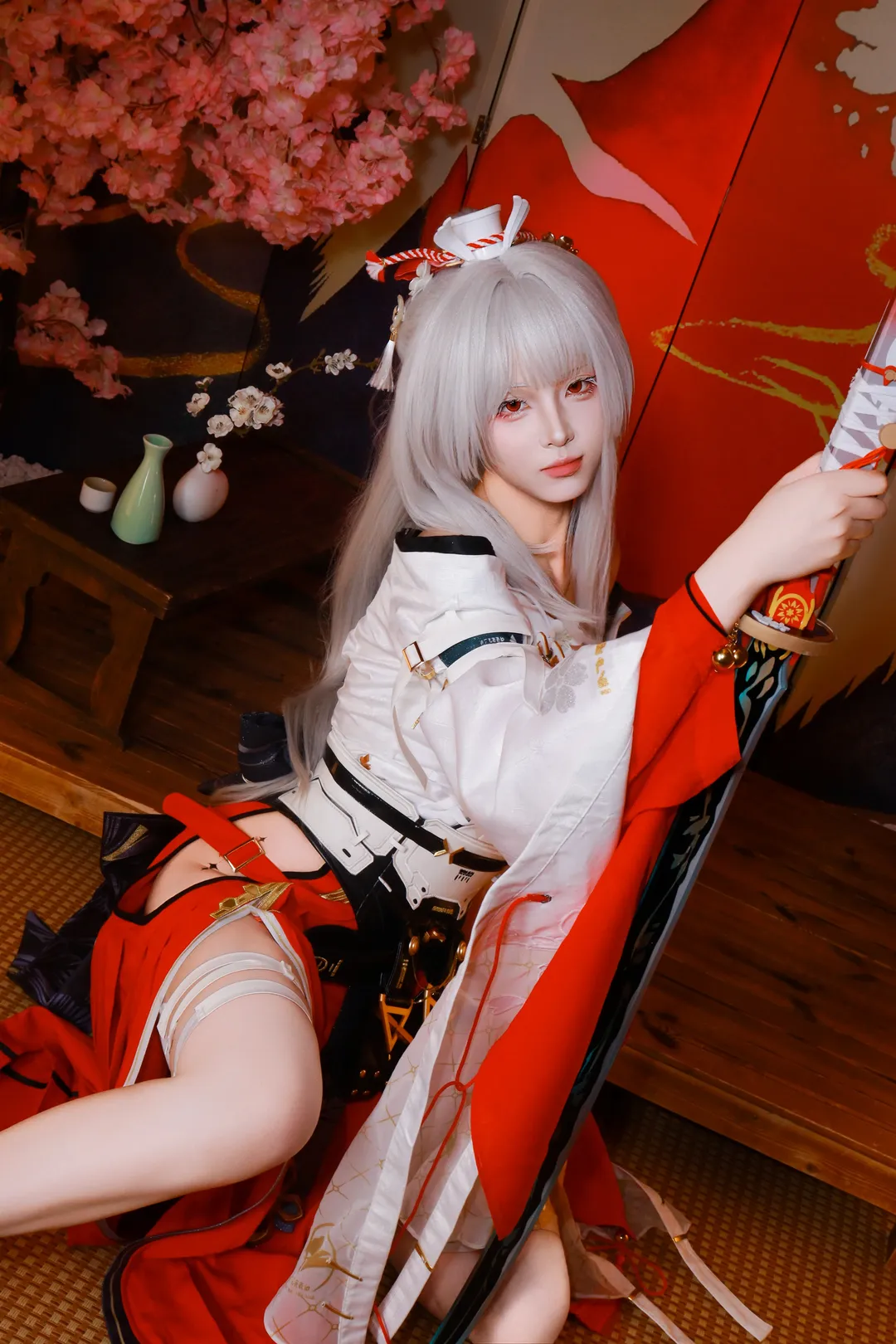 鸣潮, cosplay, 和风, 绯雪cos, 雪景棚拍 - 第4张