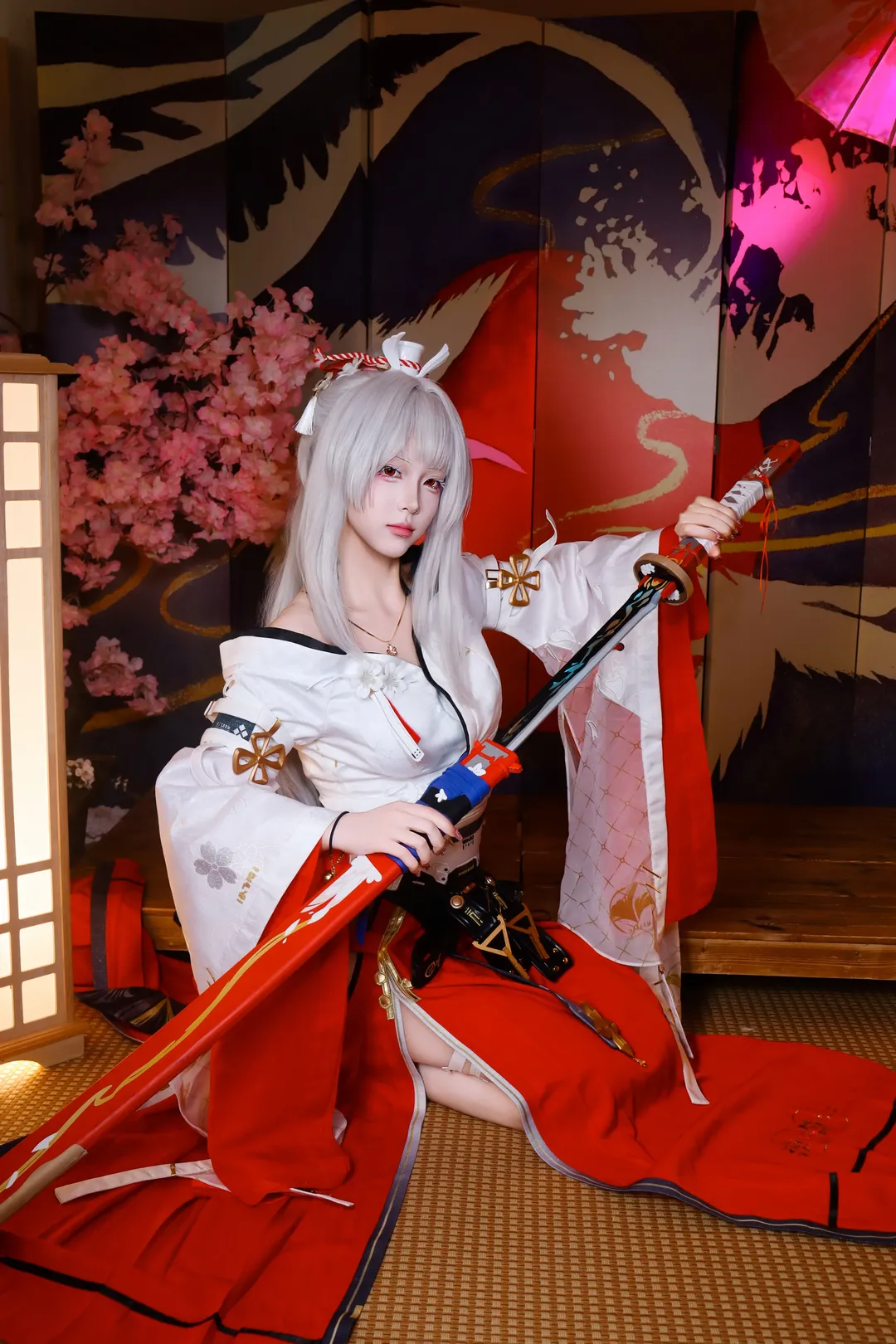 鸣潮, 和风, 绯雪cos, cosplay摄影, 日式巫女 - 第2张