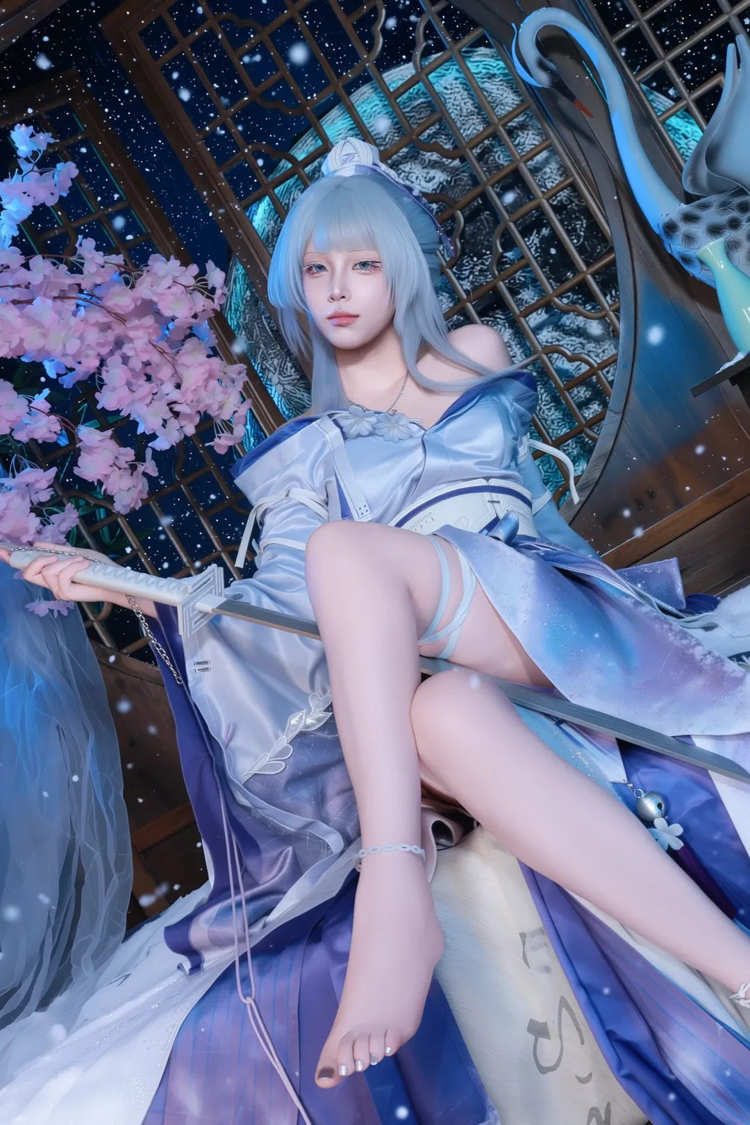 鸣潮, 古风cosplay, 雪景摄影, 绯雪cos, 仙侠造型 - 第1张