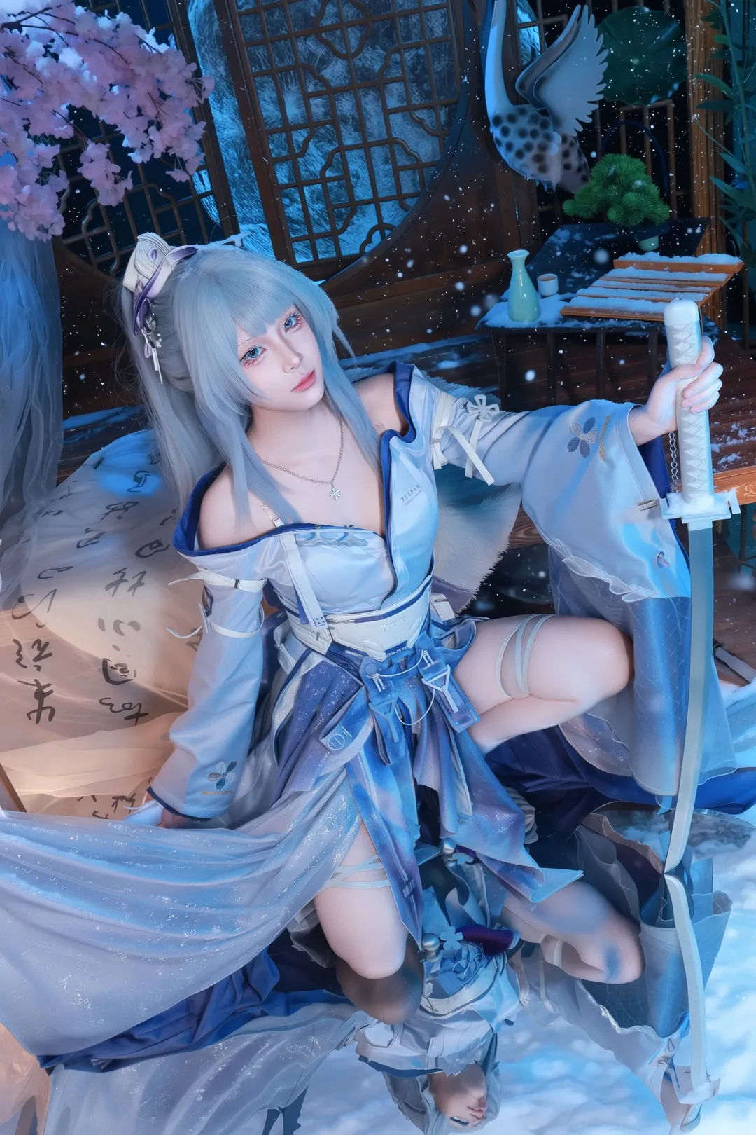鸣潮, 古风cosplay, 雪景摄影, 绯雪cos, 仙侠造型 - 第4张