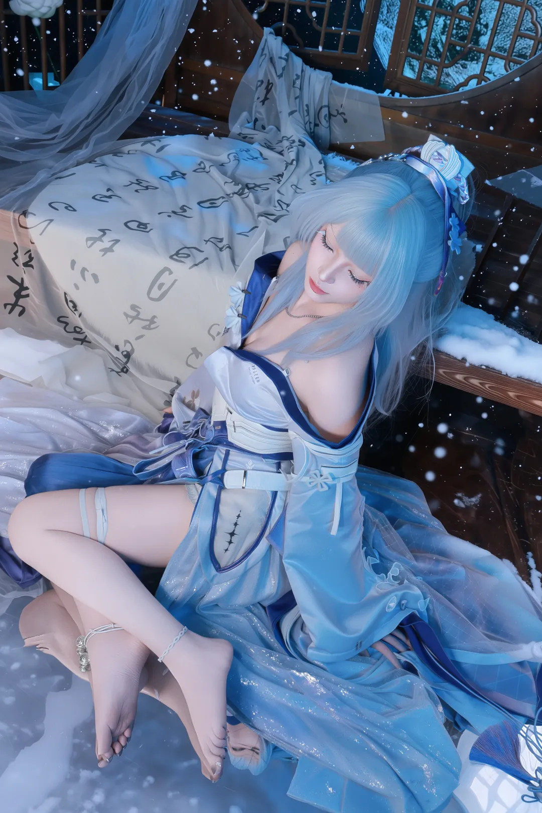 鸣潮, Cosplay摄影, 雪景摄影, 绯雪cos, 国风武侠 - 第1张