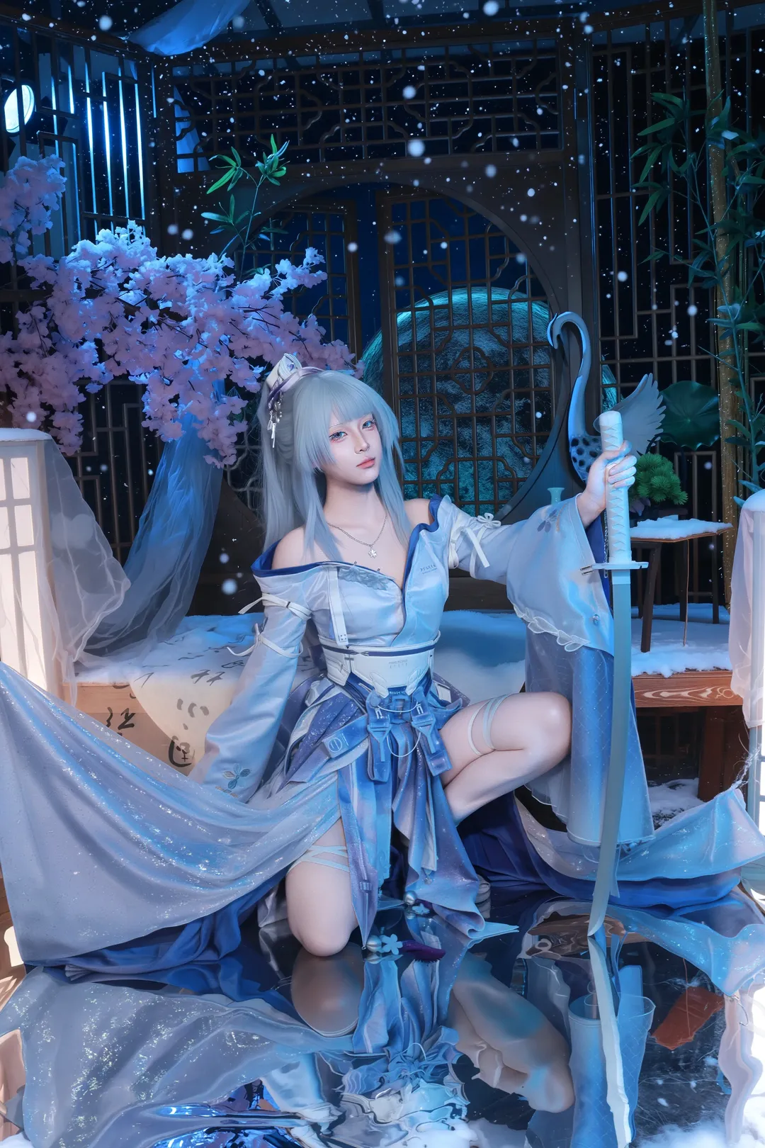 鸣潮, Cosplay摄影, 雪景摄影, 绯雪cos, 国风武侠 - 第2张