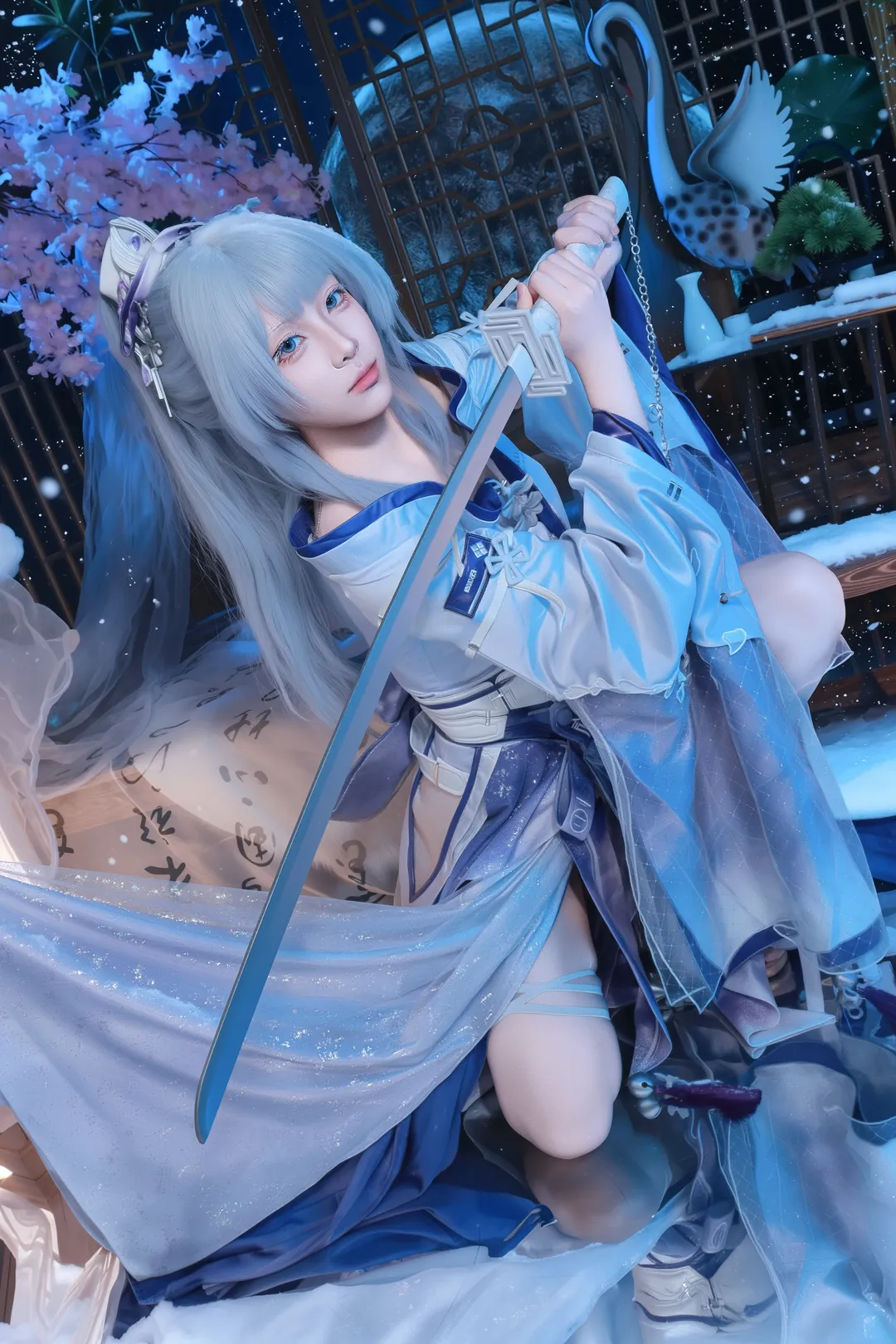 鸣潮, Cosplay摄影, 雪景摄影, 绯雪cos, 国风武侠 - 第4张