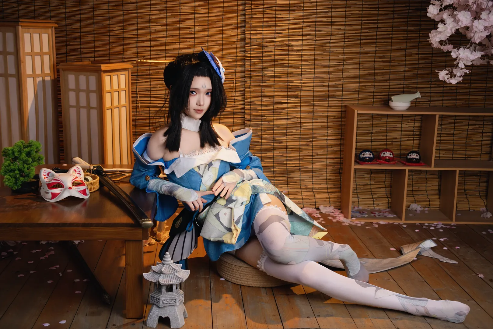 二次元, cosplay, 和风, 不知火舞cos, 狐面具