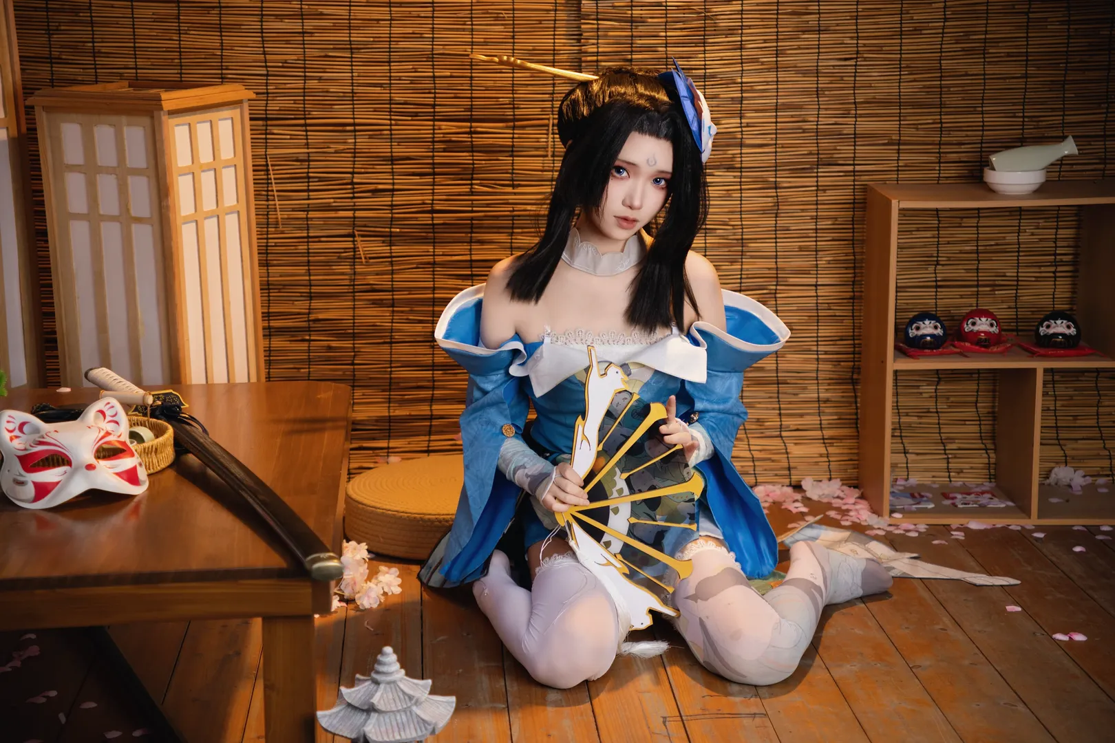 二次元, cosplay, 和风, 不知火舞cos, 狐面具 - 第2张
