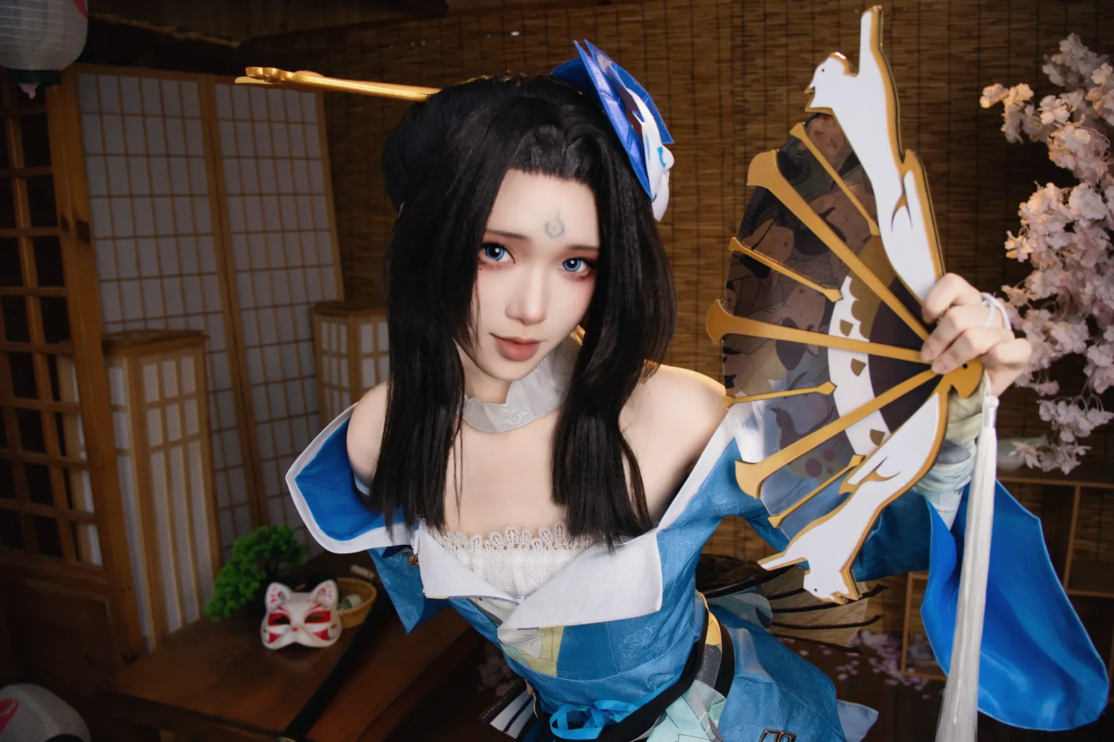 二次元, cosplay, 和风, 不知火舞cos, 狐面具 - 第4张