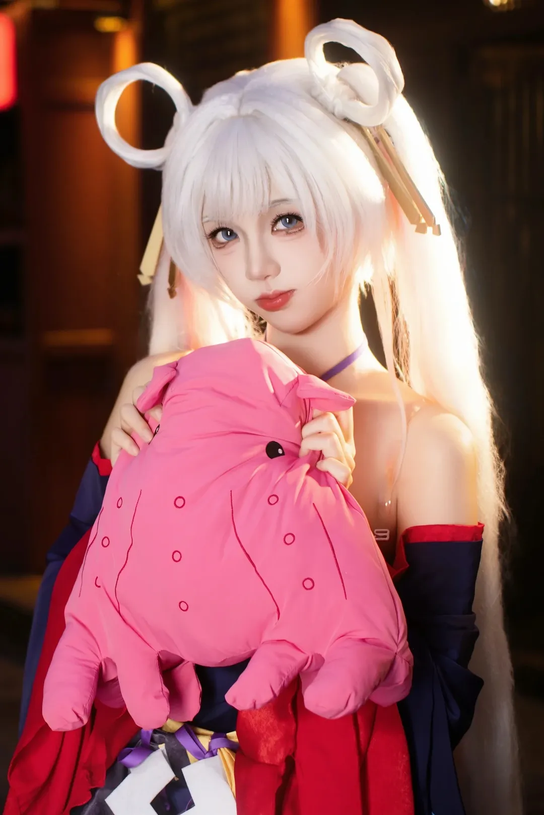 Anime-style photography, Cosmic Princess Kaguya!, Runami Yachiyo cosplay, White hair cosplay, Japanese-style cosplay