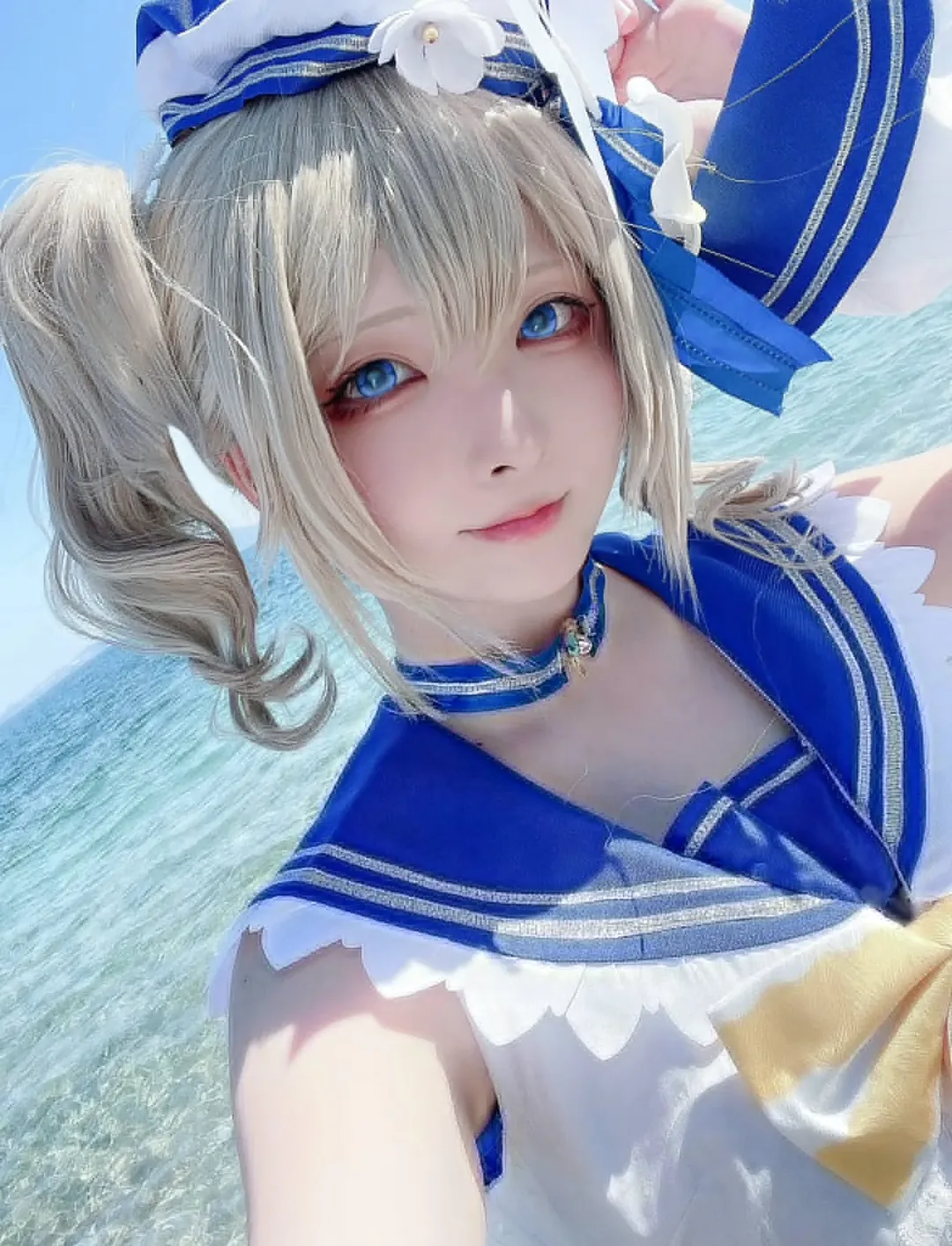 Genshin Impact, Beach photography, Barbara Cosplay, Anime-style photography, Summer cosplay - Image 1