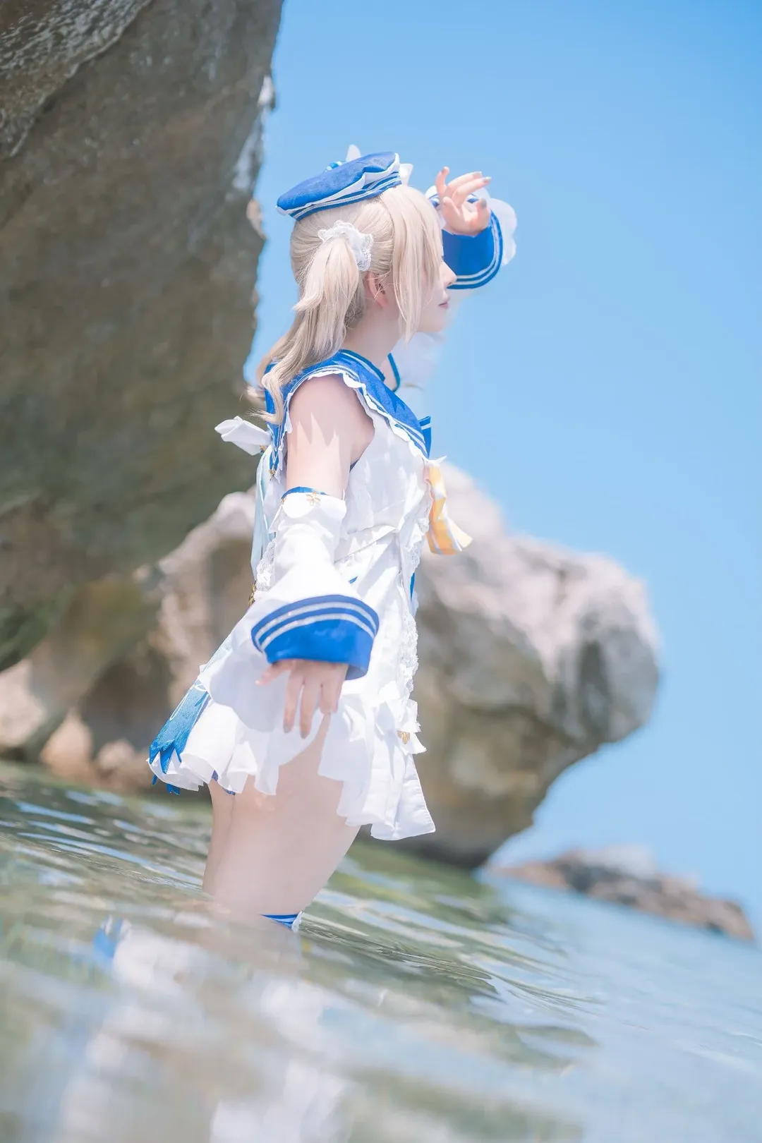 Genshin Impact, Beach photography, Barbara Cosplay, Anime-style photography, Summer cosplay - Image 2