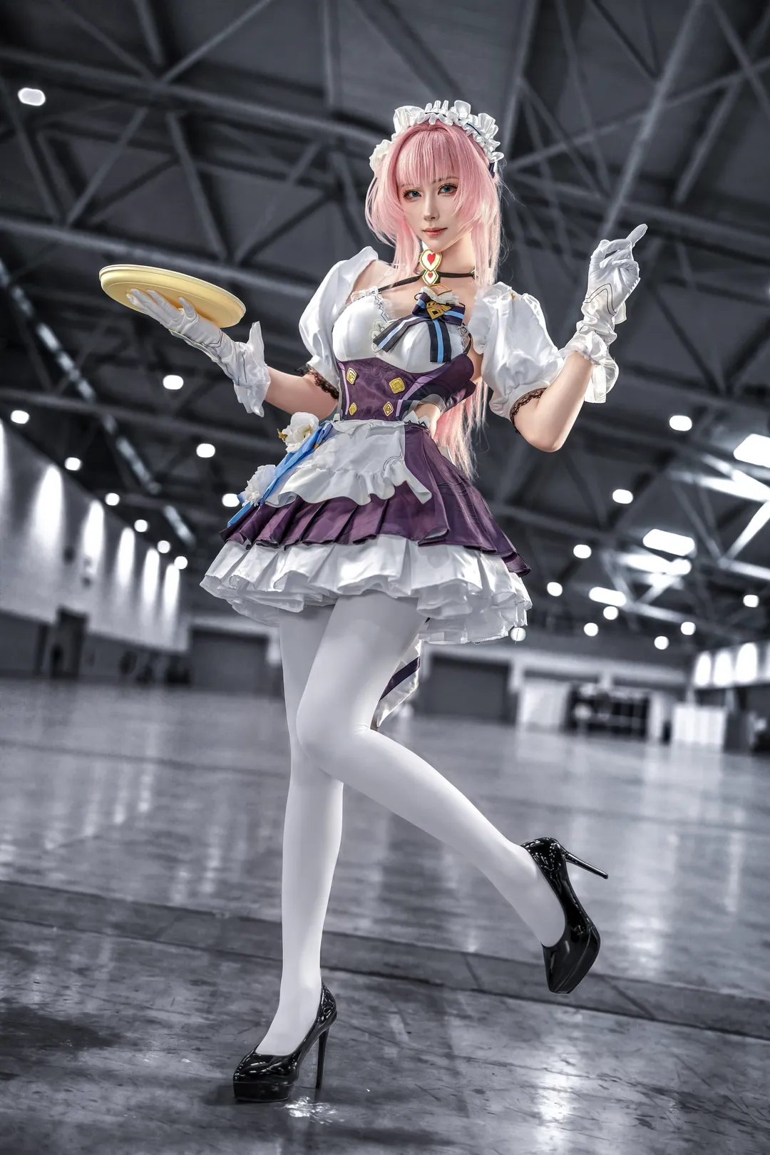 エリシア コスプレ, 崩壊 3rd, キャラクター再現, インダストリアルスタイル, ピンクの髪色 - 2枚目