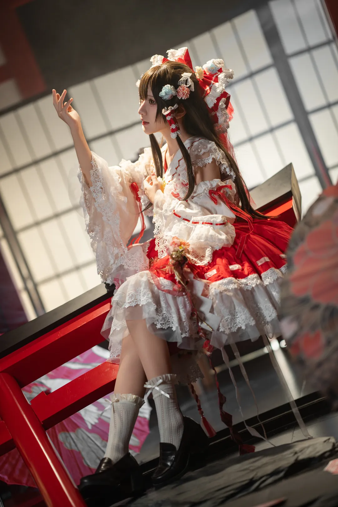 cosplay, 博丽灵梦cos, 东方Project, 灵梦, 神社