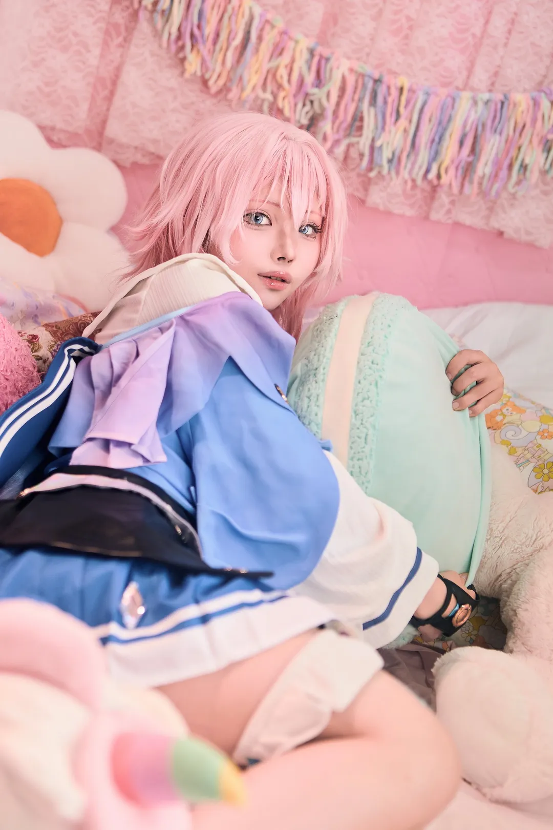 二次元撮影, 崩壊：スターレイル, 三月なのか コスプレ, ピンク髪のキャラクター, 少女感コーデ - 1枚目