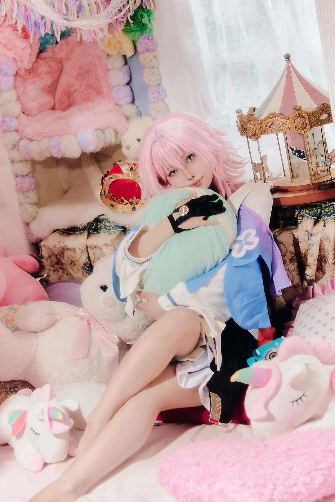 二次元撮影, 崩壊：スターレイル, 三月なのか コスプレ, ピンク髪のキャラクター, 少女感コーデ - 3枚目