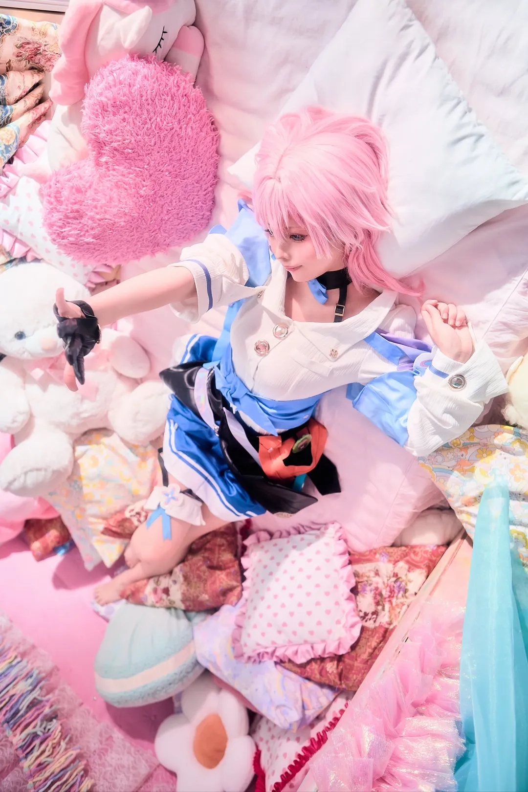 二次元撮影, 崩壊：スターレイル, 三月なのか コスプレ, ピンク髪のキャラクター, 少女感コーデ - 5枚目