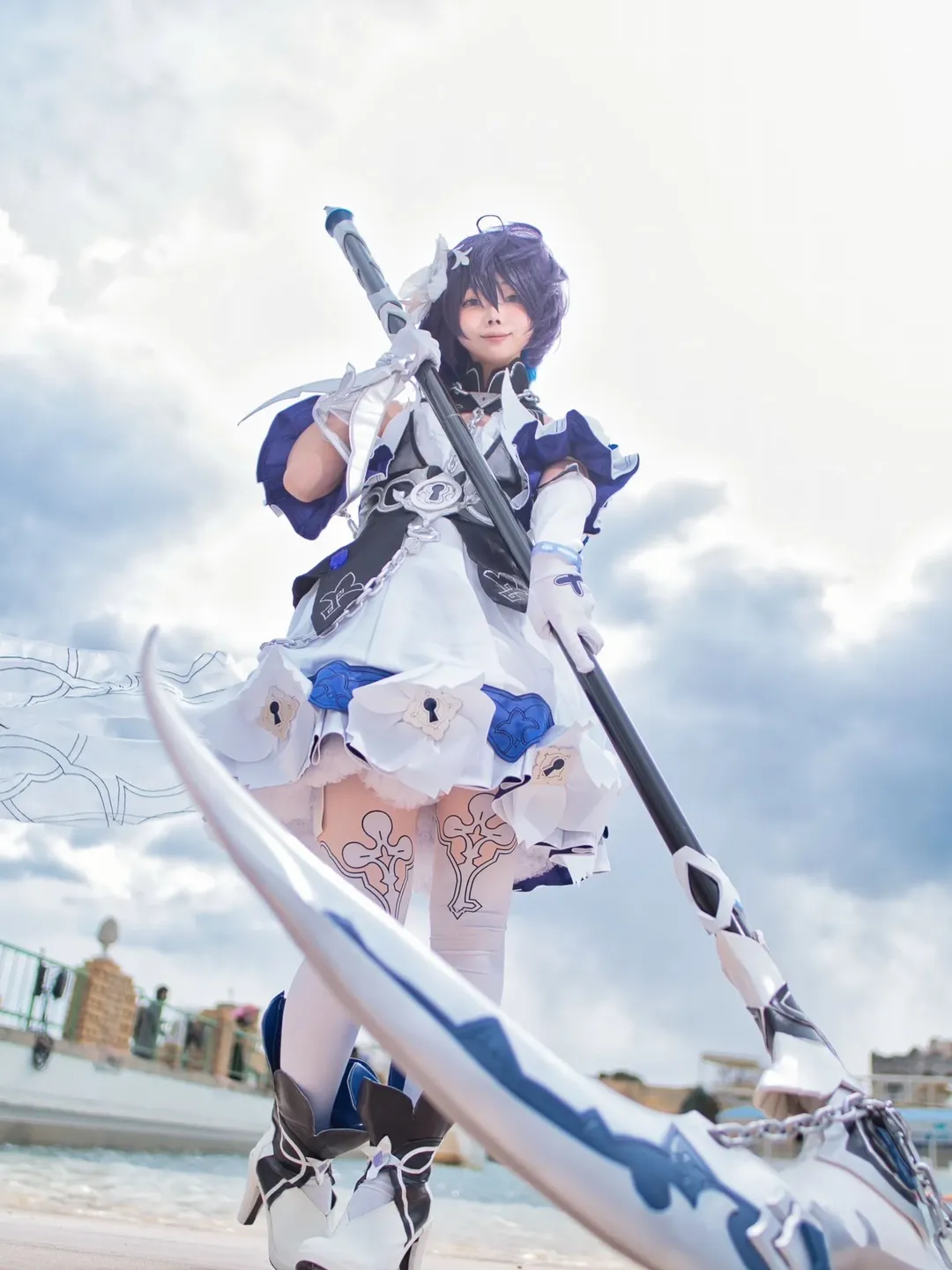 崩壊 3rd, アウトドア撮影, 二次元コスプレ, ゼーレ・フェレライのコスプレ, 大鎌少女