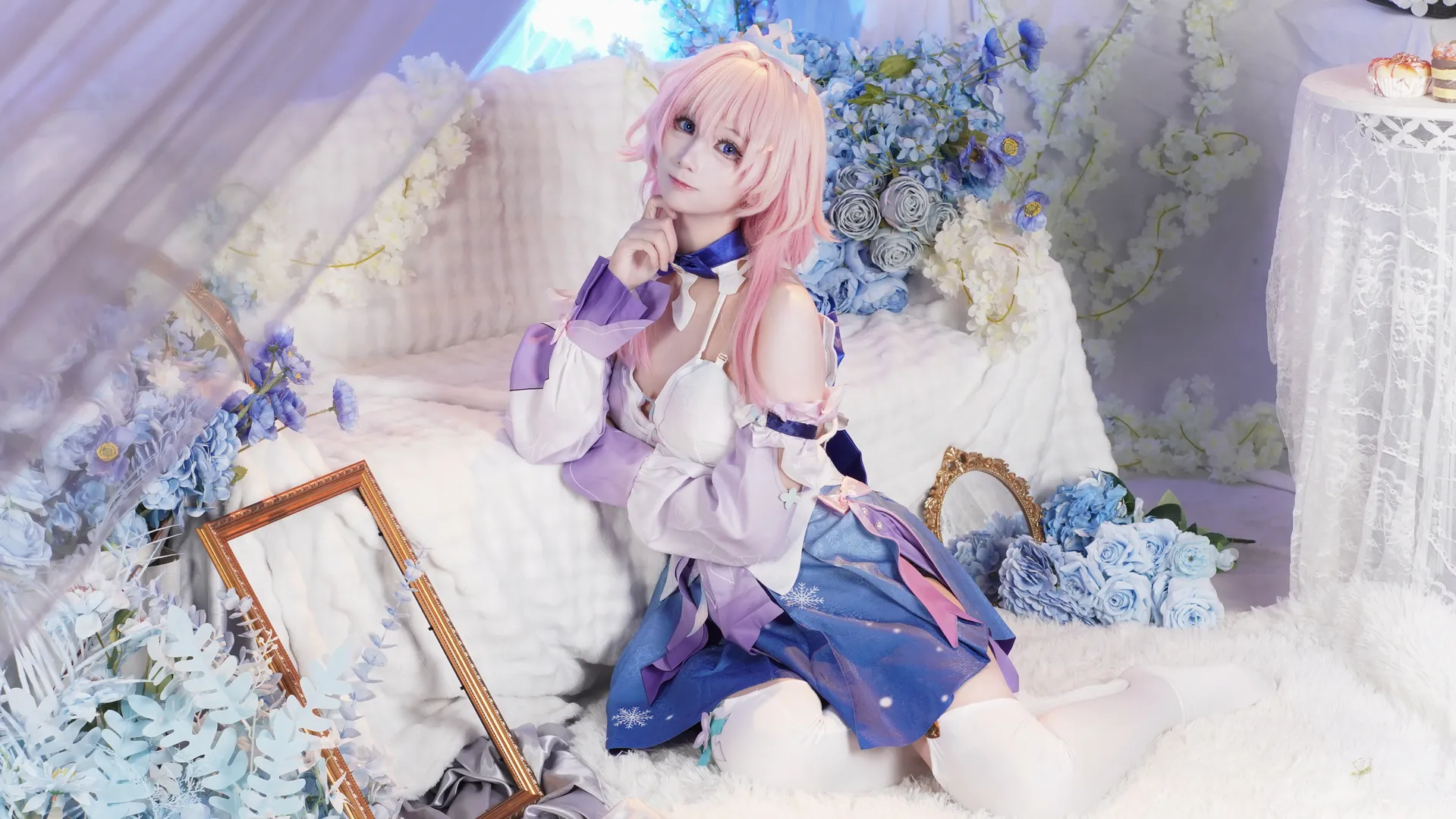 二次元少女, 崩坏星穹铁道, 三月七cos, cosplay摄影, 粉发角色 - 第2张
