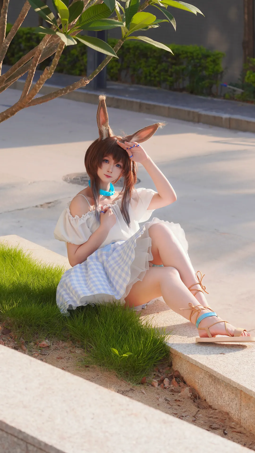 2D, cosplay, Outdoor photography, Arknights, Amiya cosplay