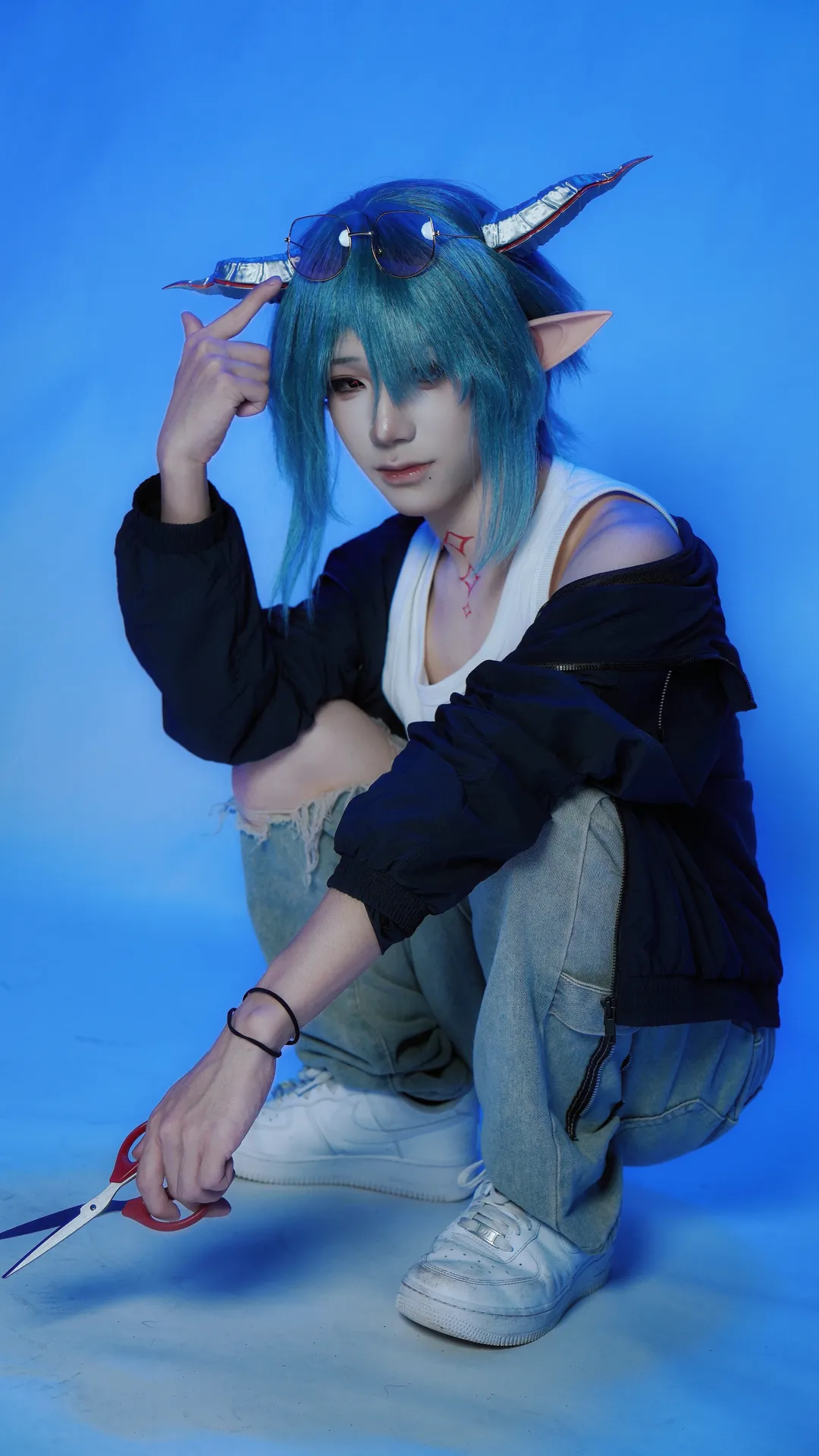 明日方舟, cosplay摄影, 蓝发cos, 日常穿搭, 渡桥cos - 第3张