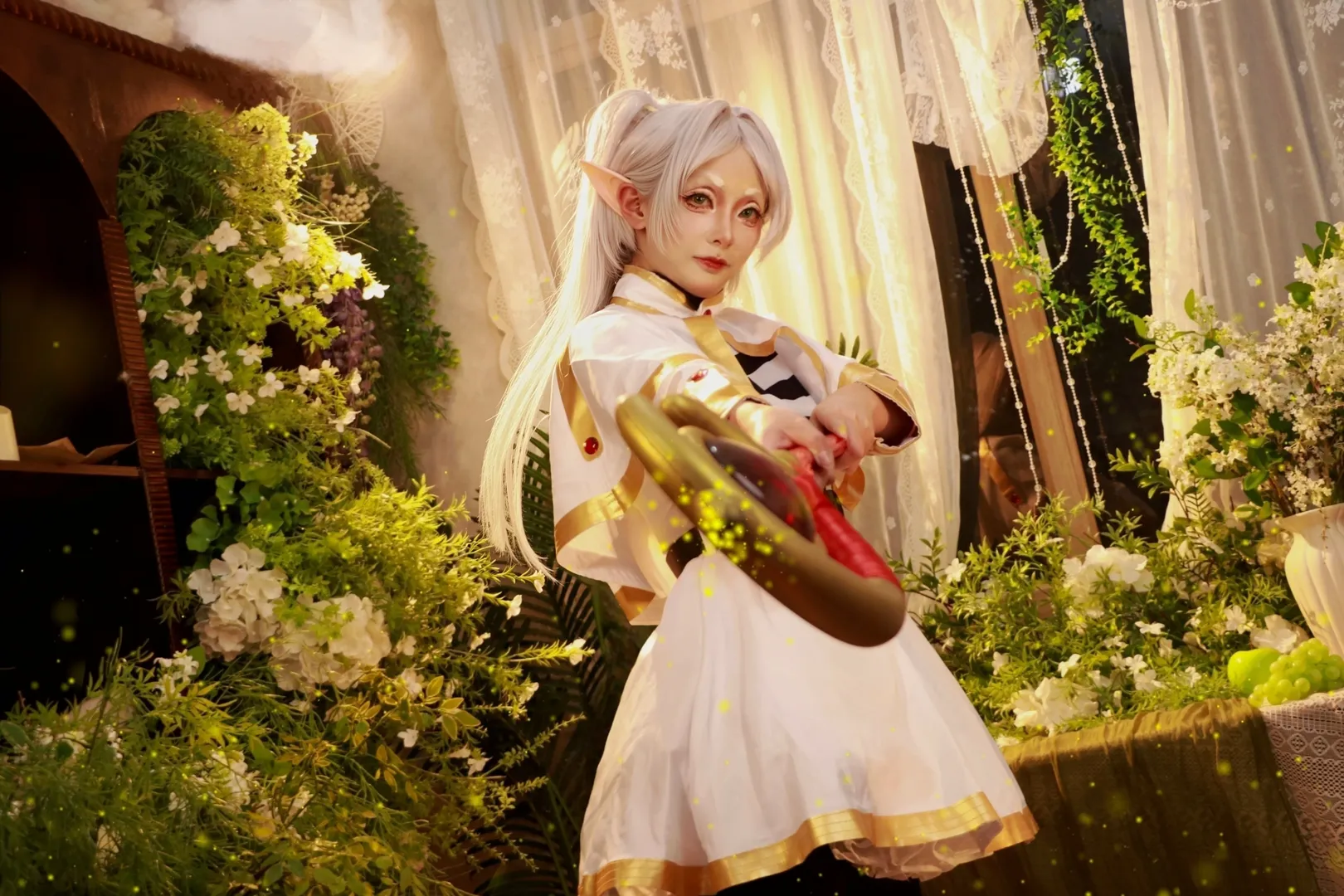 二次元摄影, 葬送的芙莉莲, 芙莉莲cos, 精灵cosplay, 白毛魔法师 - 第3张
