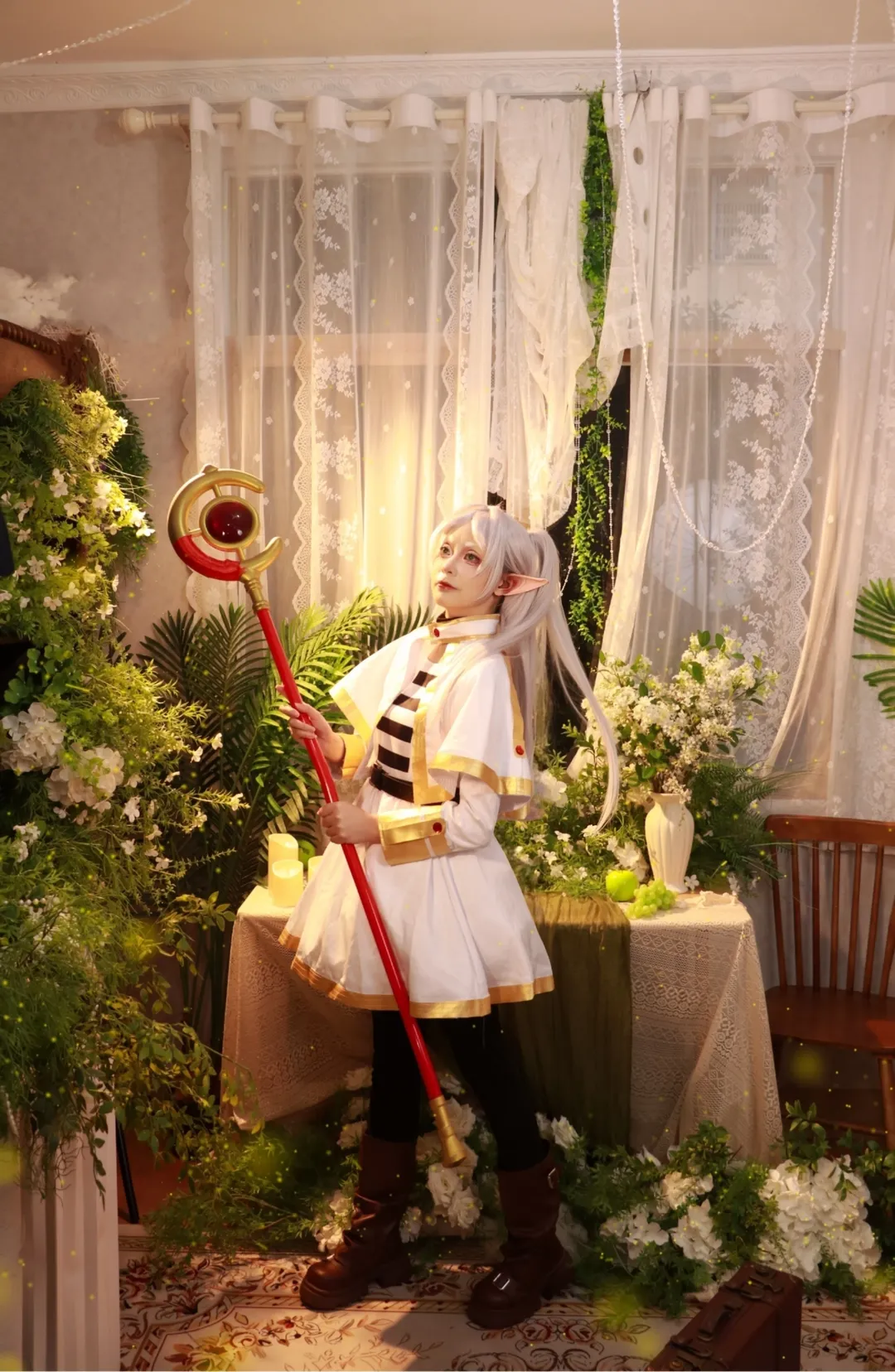 二次元摄影, 葬送的芙莉莲, 芙莉莲cos, 精灵cosplay, 白毛魔法师 - 第6张