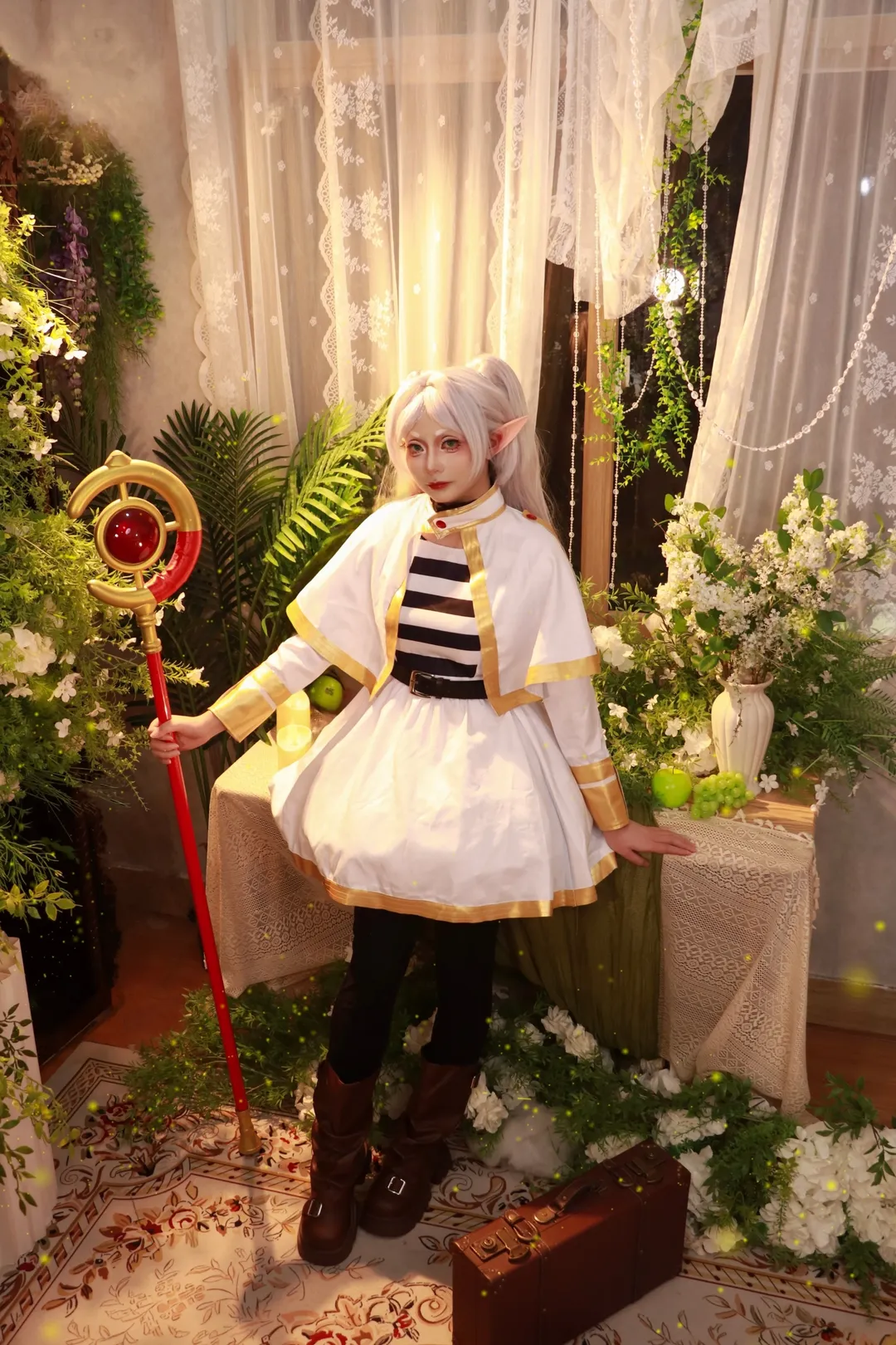 二次元摄影, 葬送的芙莉莲, 芙莉莲cos, 精灵cosplay, 白毛魔法师 - 第8张