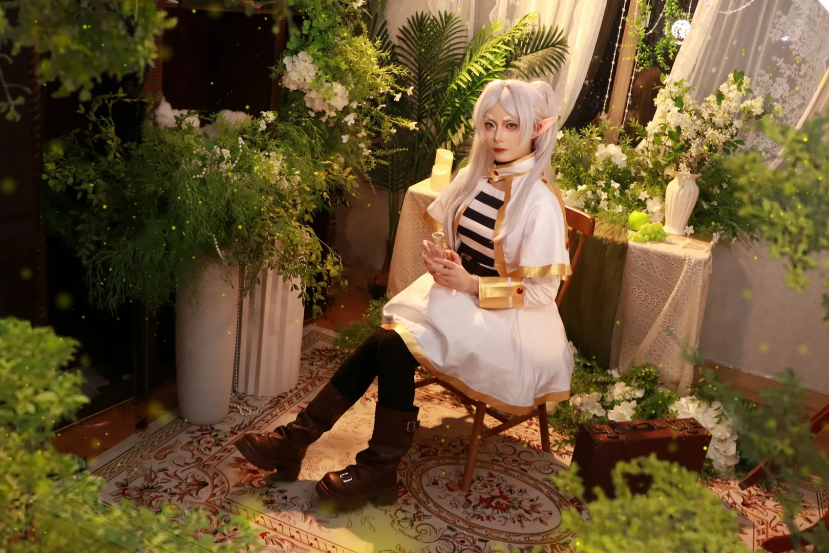 二次元摄影, 葬送的芙莉莲, 芙莉莲cos, 精灵cosplay, 白毛魔法师 - 第9张